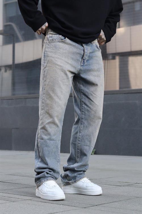 Eskitme çift renk baggy pantolon