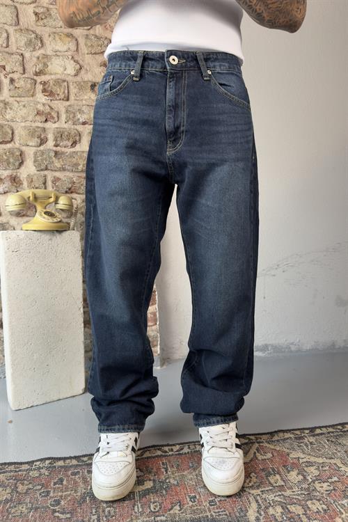Eskitme efektli baggy jean