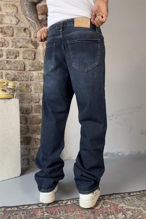 Eskitme efektli baggy jean