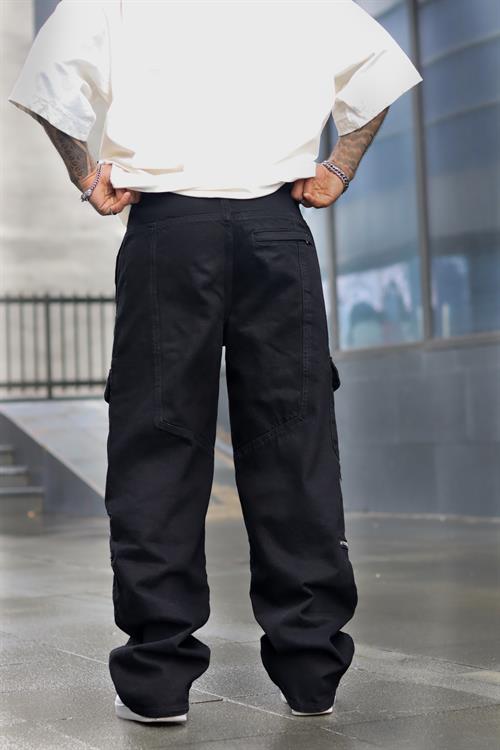 Fermuar detaylı baggy pantolon