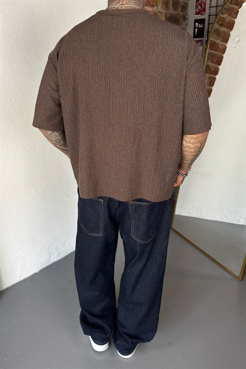Fitilli Örme Oversize Tshirt