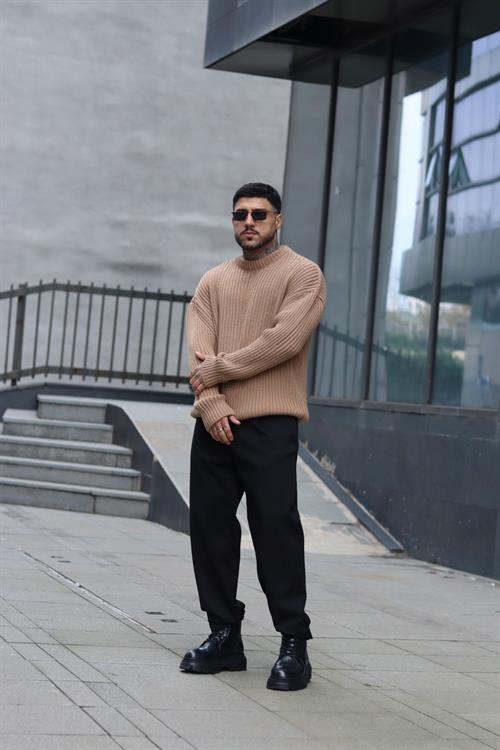 Fitilli oversize kazak