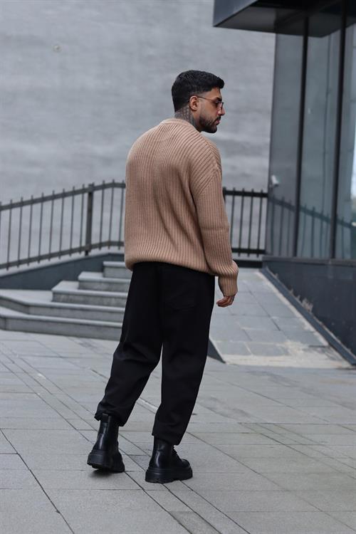 Fitilli oversize kazak