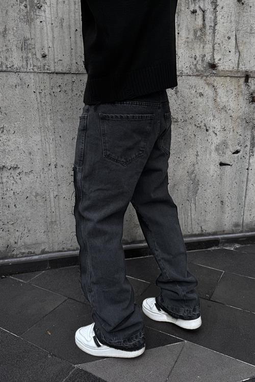 Flared denim pantolon