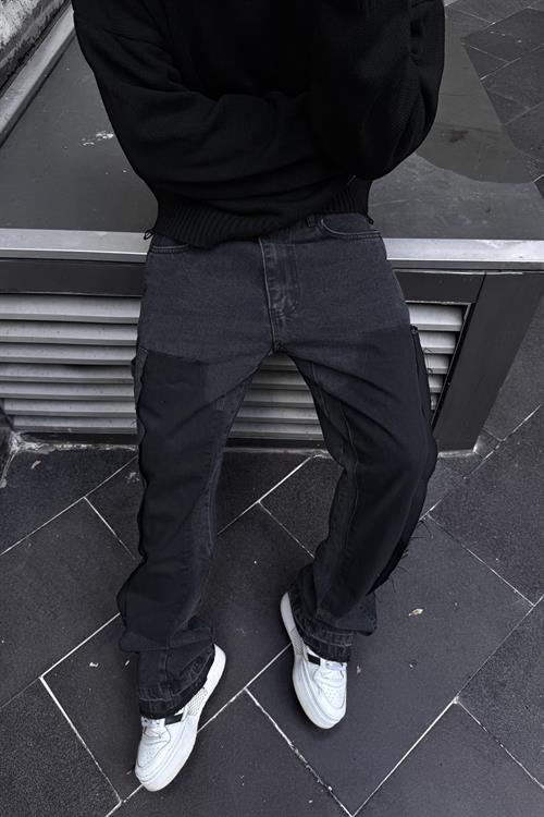 Flared denim pantolon