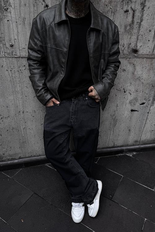 Flared denim pantolon