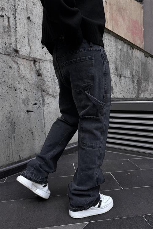 Flared denim pantolon