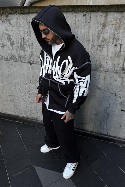 Full zip oversize hoodie