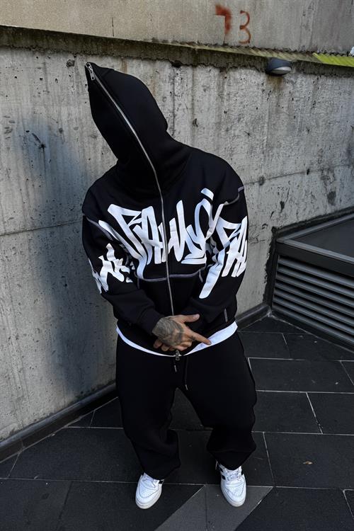 Full zip oversize hoodie