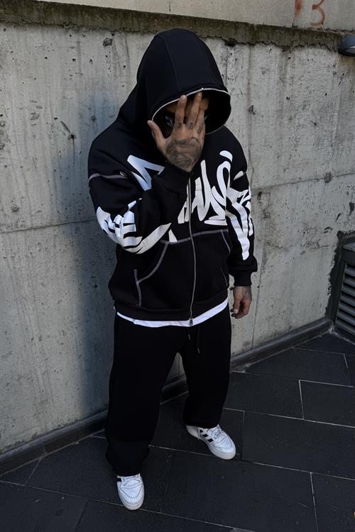 Full zip oversize hoodie