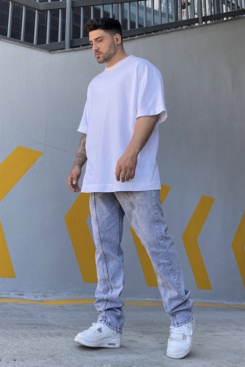 Grey lose fit baggy jeans