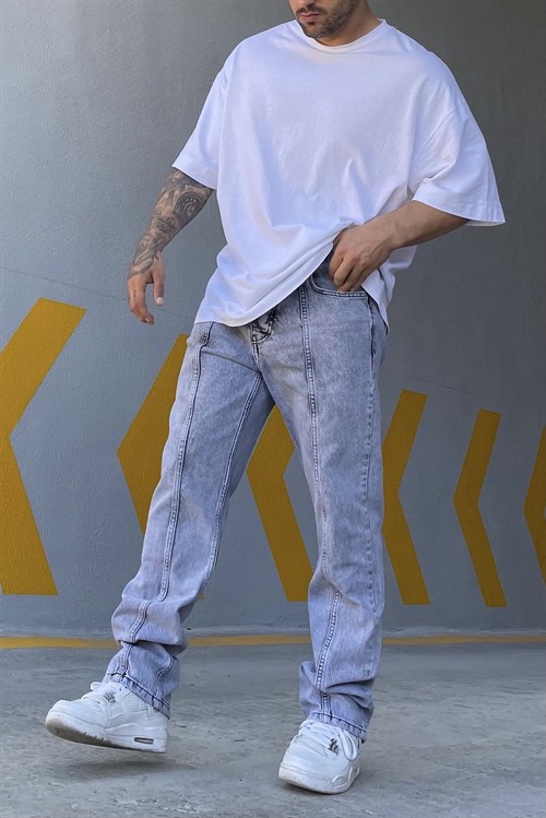 Grey lose fit baggy jeans