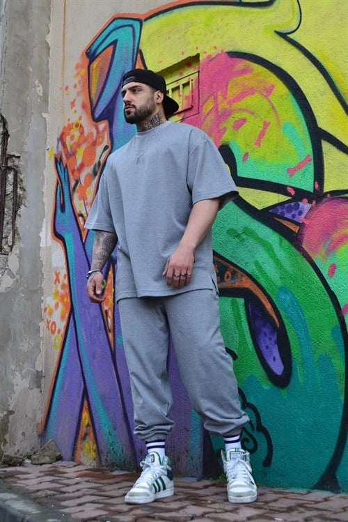 Grey oversize takım
