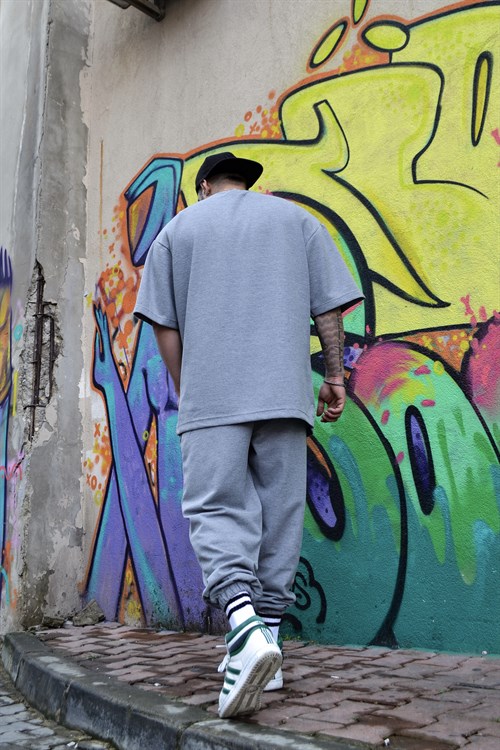 Grey oversize takım