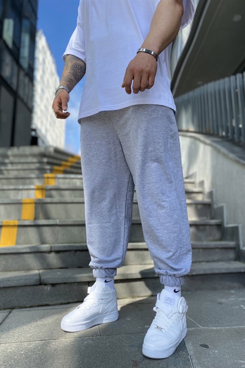 Greymelange bol kalıp eşofman