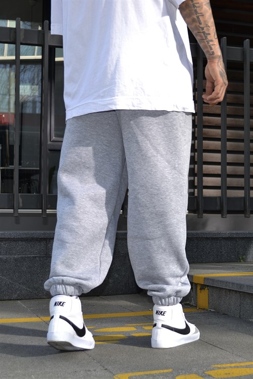 Greymelange oversize 3 iplik sweatpants