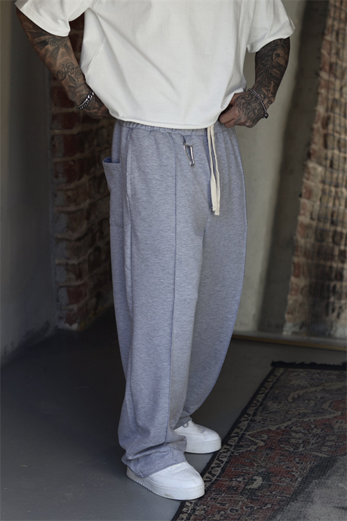 Greymelange Pileli Baggy Eşofman