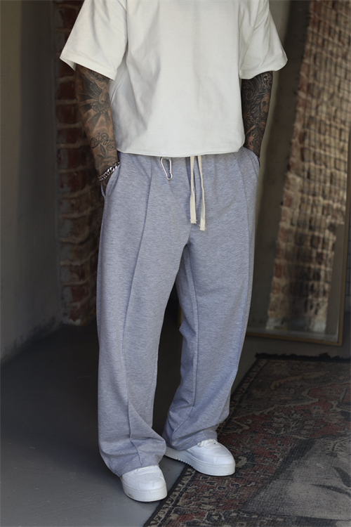 Greymelange Pileli Baggy Eşofman