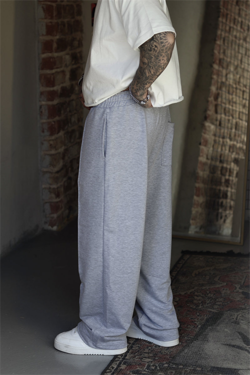 Greymelange Pileli Baggy Eşofman