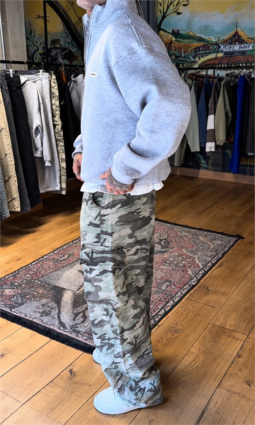 Greymelange Zip Oversize Sweatshirt