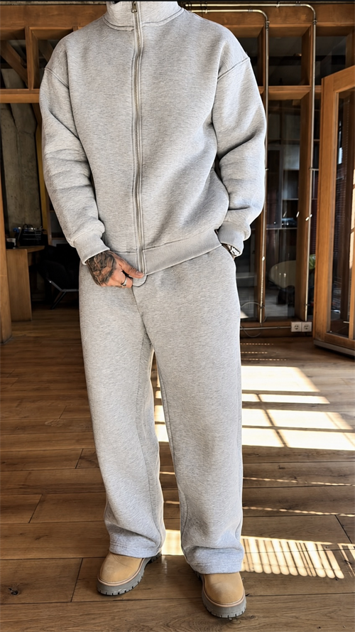 Greymelange Zip Oversize Takım