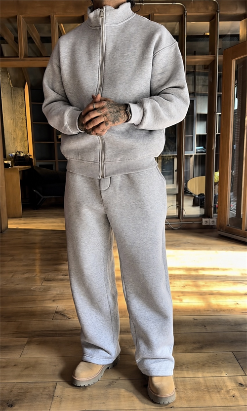 Greymelange Zip Oversize Takım