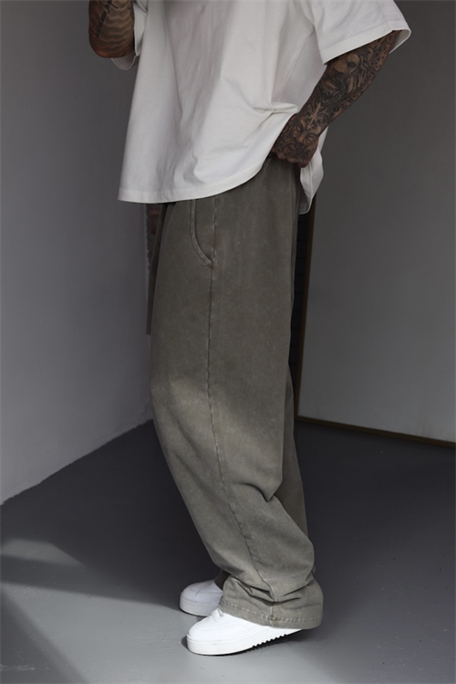 Haki Washed Baggy Eşofman