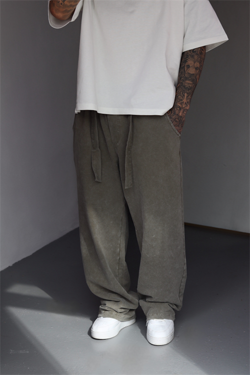 Haki Washed Baggy Eşofman
