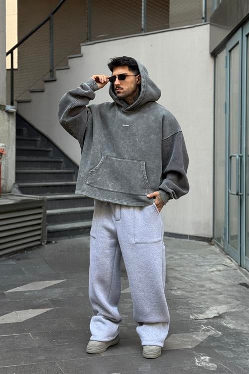 Haki Washed Oversize Hoodie