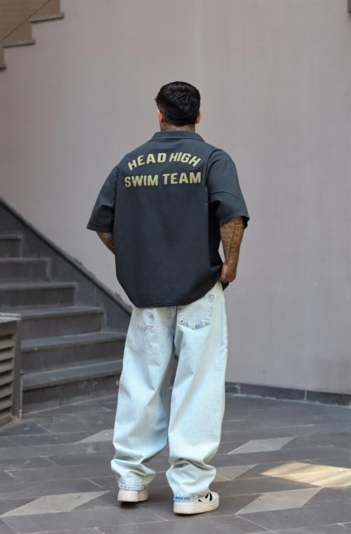 Head High Antrasit Oversize Gömlek