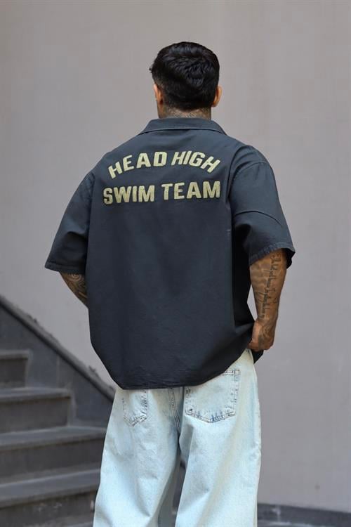 Head High Antrasit Oversize Gömlek