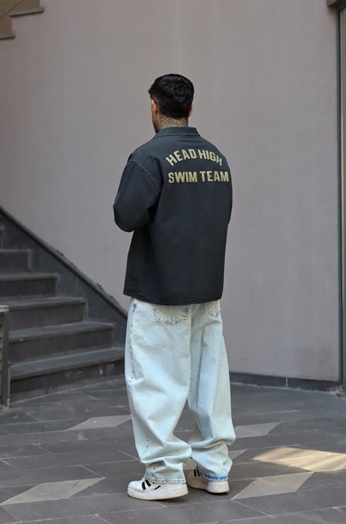 Head High Antrasit Oversize Gömlek