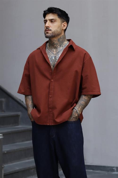 Head High Bordo Oversize Gömlek