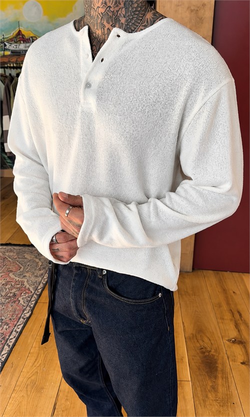 Henley Ekru Triko
