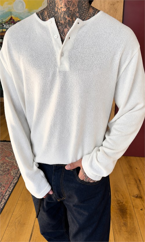 Henley Ekru Triko