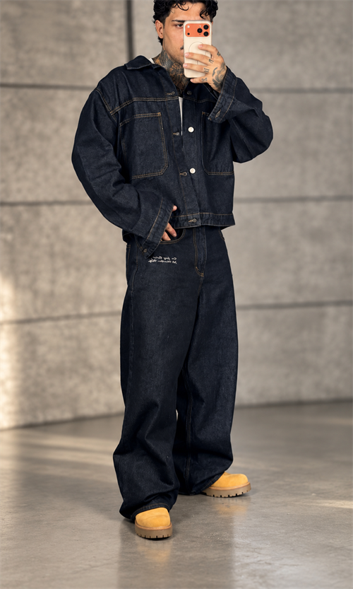 İndigo Denim Boxy Takım