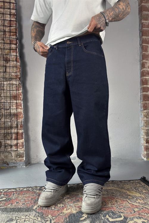 İndigo Mavi Baggy Pantolon