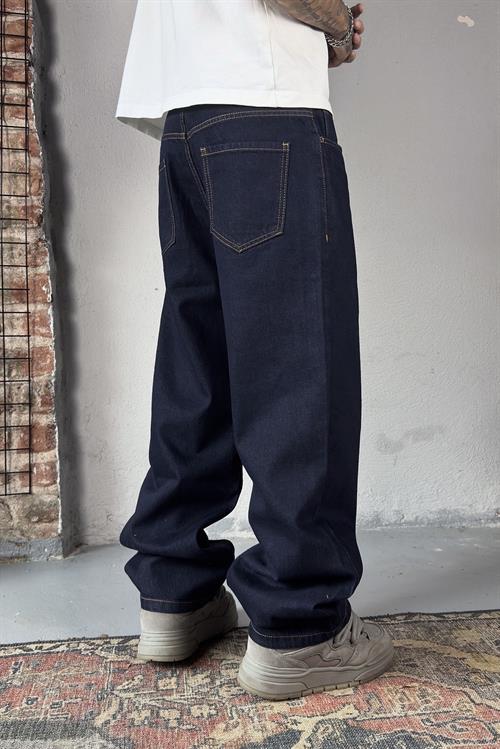 İndigo Mavi Baggy Pantolon