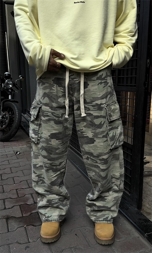 Kamuflaj Kargo Baggy Pantolon