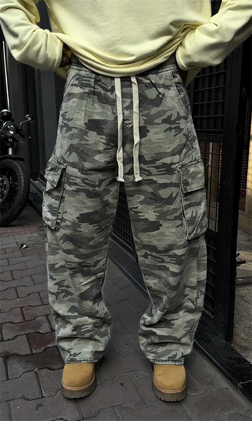 Kamuflaj Kargo Baggy Pantolon