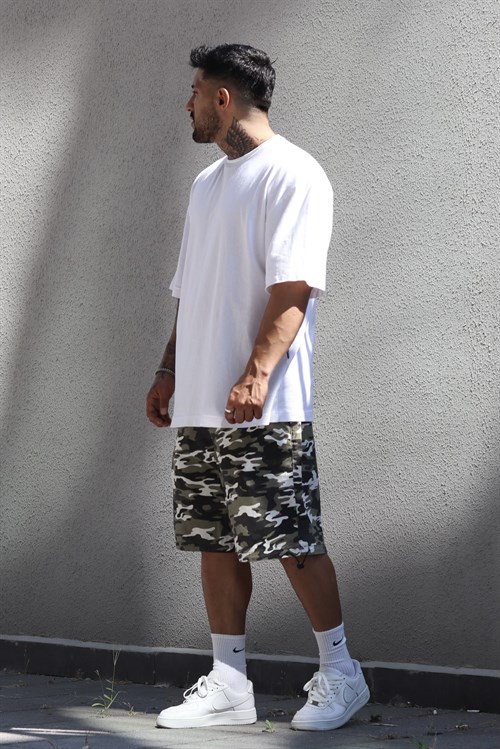 Kamuflaj oversize şort