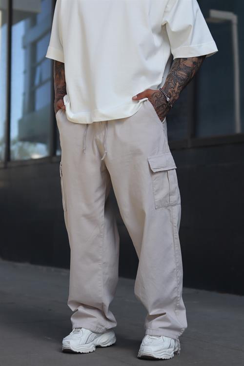 Kargo pantolon ayarlanabilir paça tensel kumaş