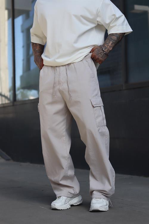 Kargo pantolon ayarlanabilir paça tensel kumaş