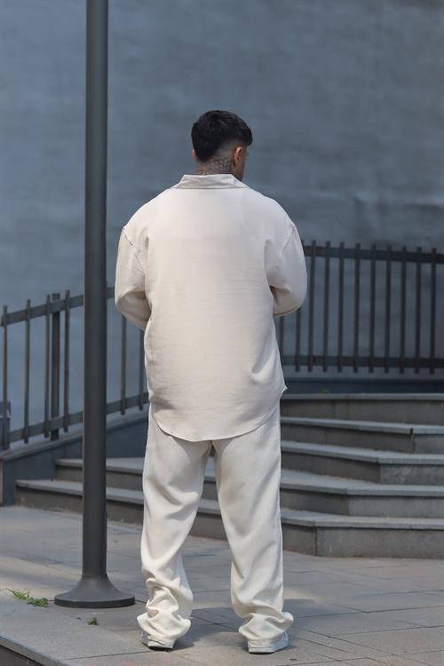 Keten oversize gömlek