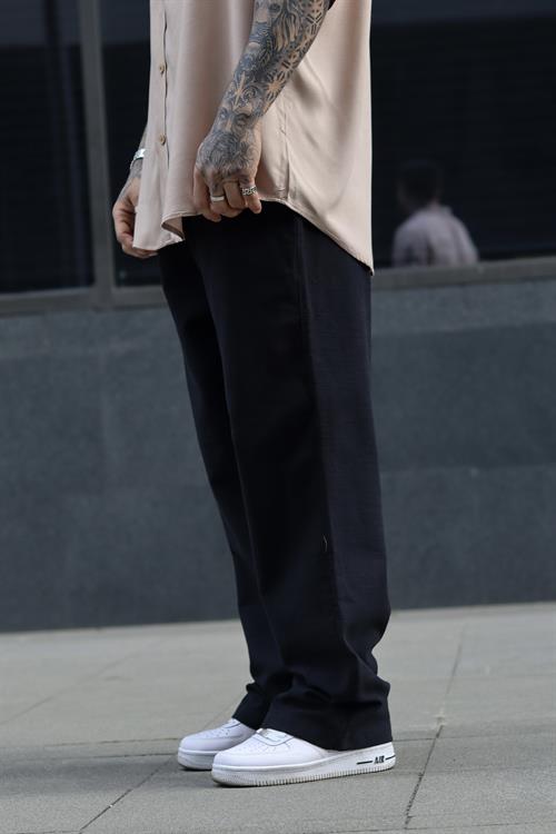 Keten pantolon siyah