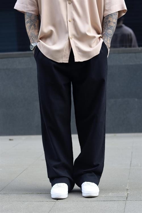 Keten pantolon siyah