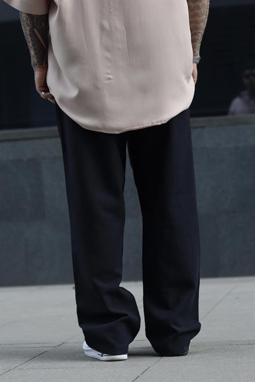 Keten pantolon siyah