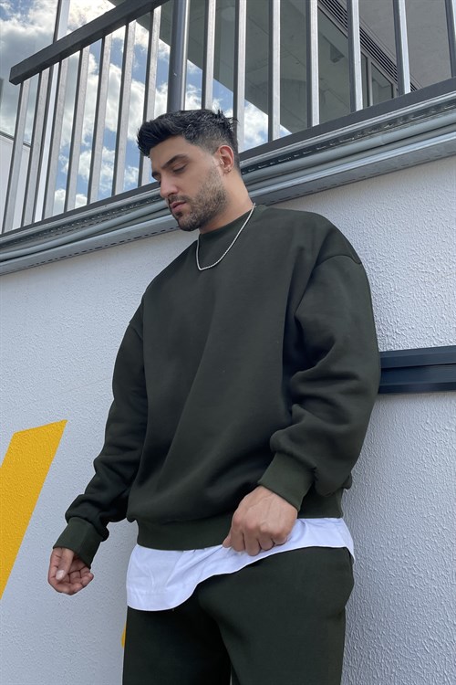 khaki track suit