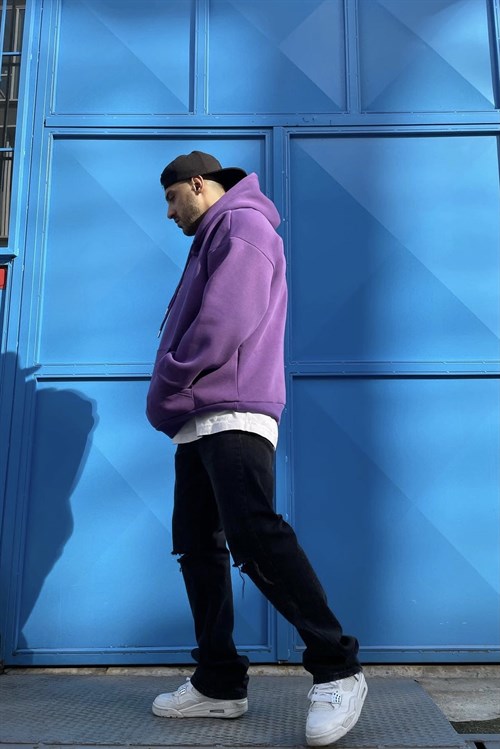 kobe24 purple oversize hoodie
