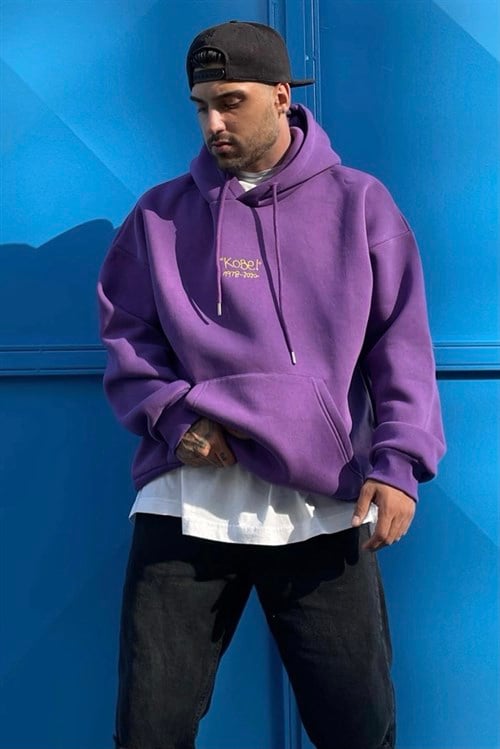 kobe24 purple oversize hoodie